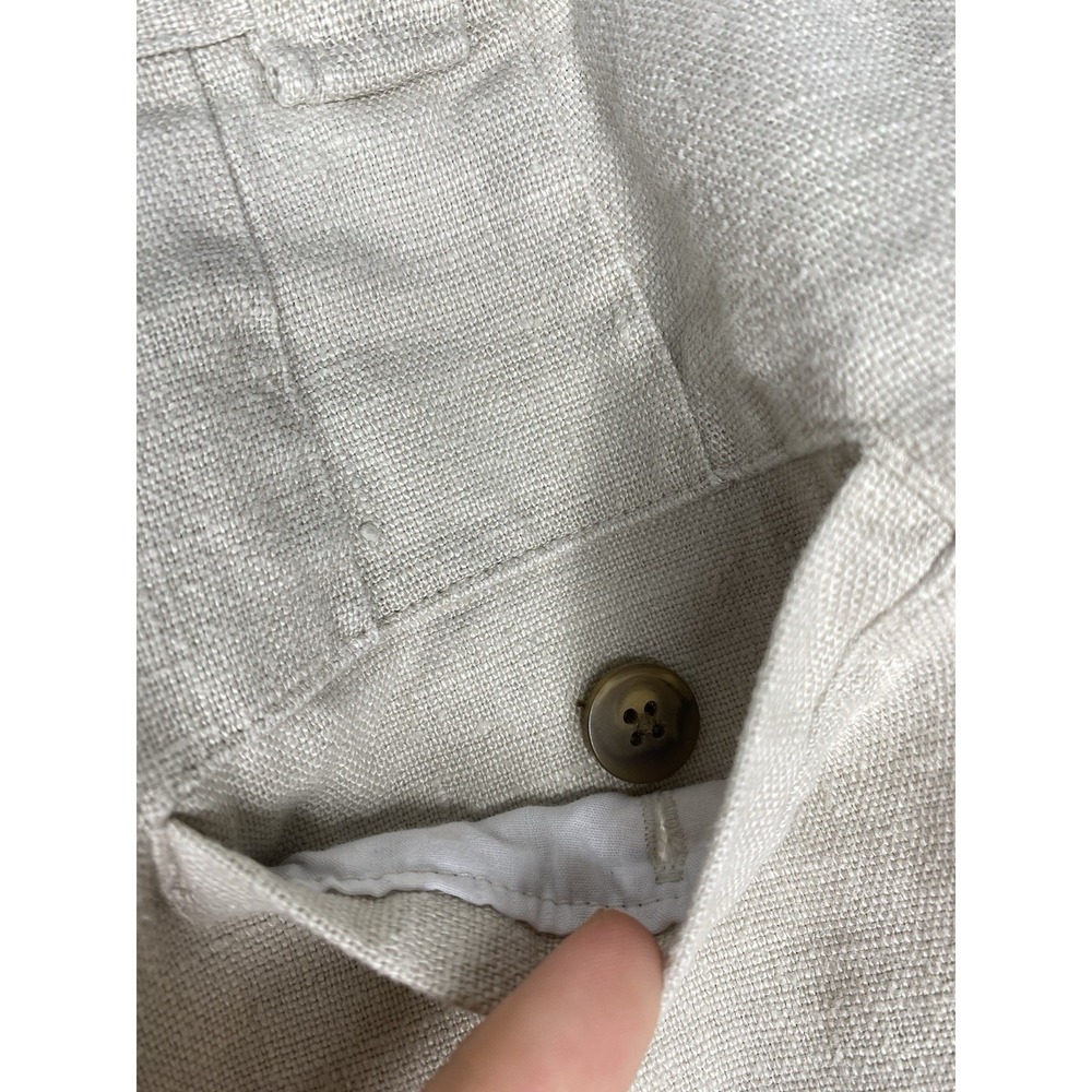 Vintage Gap Women's 100% Linen High Rise Shorts Beige 10- Read - Picture 4 of 6